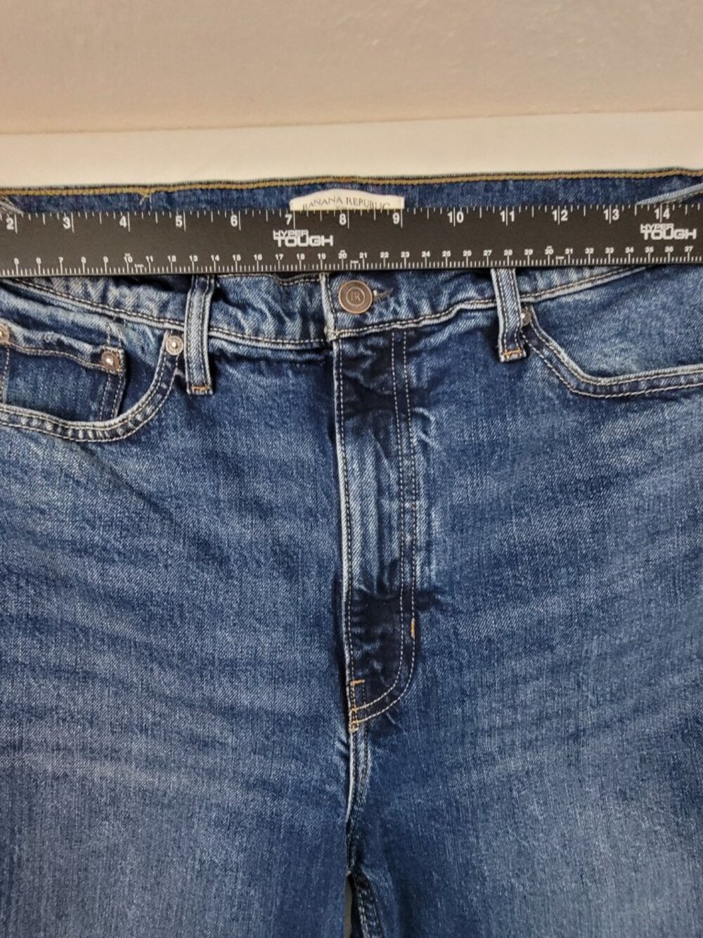 Banana Republic Jeans Womens 31 Blue The Icon Classic Wide Leg Medium Wash Denim - Picture 10 of 16